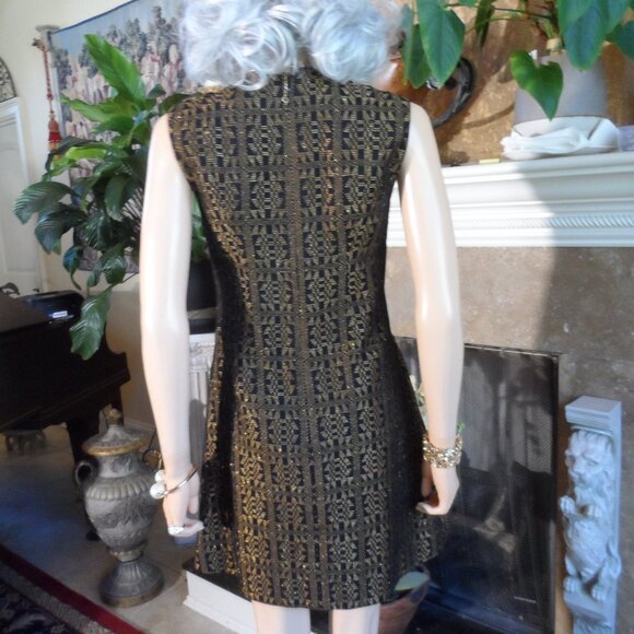 Christian Lacroix Paris 2000's Collection Black Gold Brocade Dress Set Size S - Picture 13 of 16